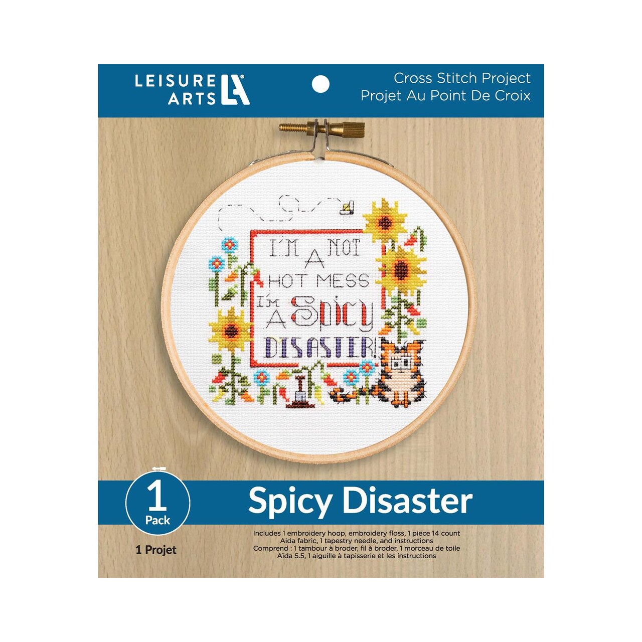 Leisure Arts Cross Stitch Kits 7" Spicy Disaster Cross Stitch Kit